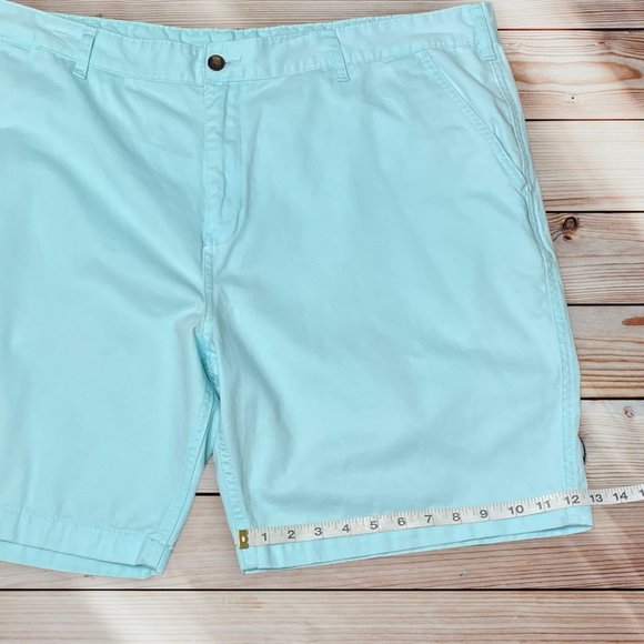 Faded Glory Pastel Turquoise Mens Flat Front Twill Shorts Size‎ 46 - Picture 5 of 8